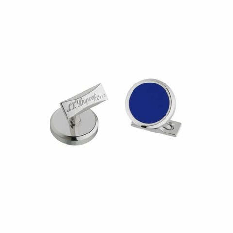 "ST DUPONT ROUND BLUE/PALL CUFFLINKS"