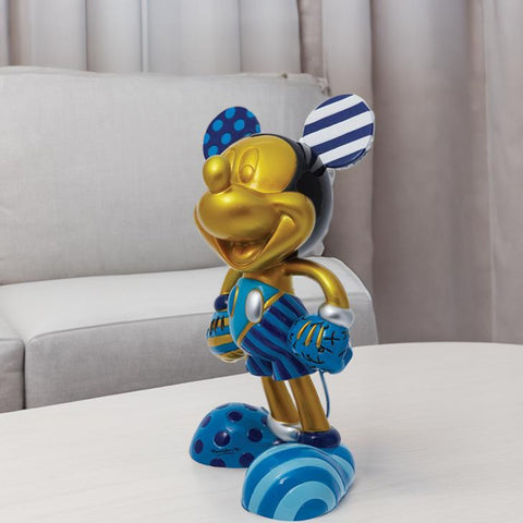 GOLD AND BLUE MICKEY STATUE F BRITTO ART. 6013538