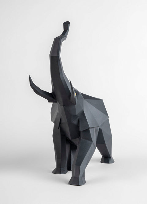 LLADRO' SCULTURA ELEFANTE NERO OPACO 1009559 43X52X20