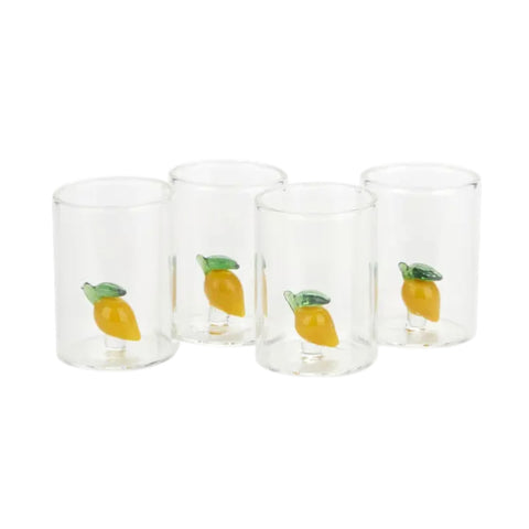 SET 4 BICCHIERINI DA SHOT LEMON 28196 GIALLO BALVI