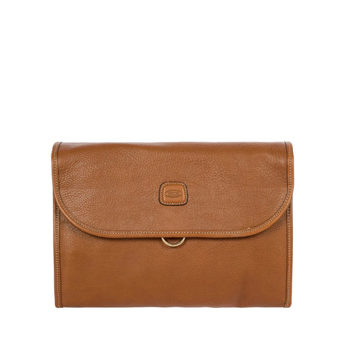 BEAUTY CASE TRI-FOLD LIFE PELLE 30X20X10 CM BPL00676 BRIC'S BROWN
