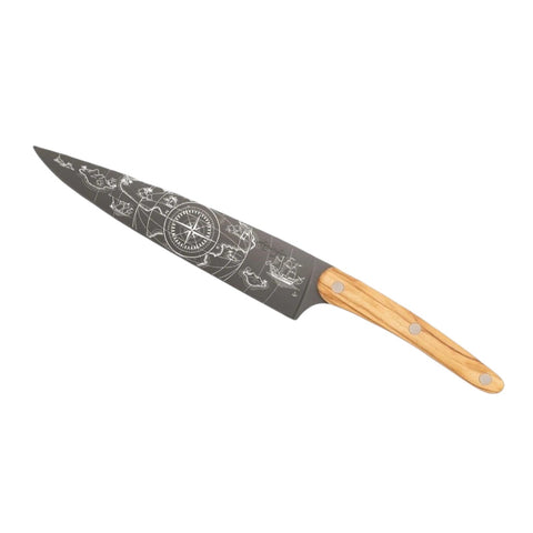 COLTELLO DA CHEF TITANIUM FINISH OLIVEWOOD SAPOREM MUNDI DEEJO
