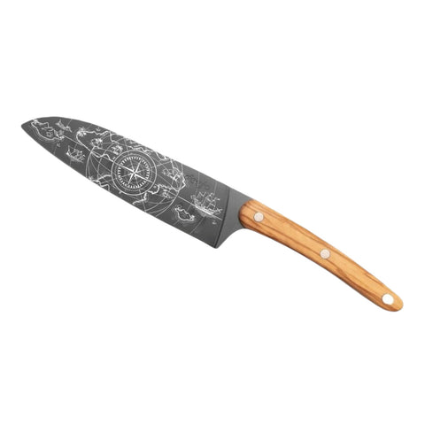 COLTELLO DA INTAGLIO TITANIUM FINISH OLIVEWOOD SAPOREM MUN DEEJO
