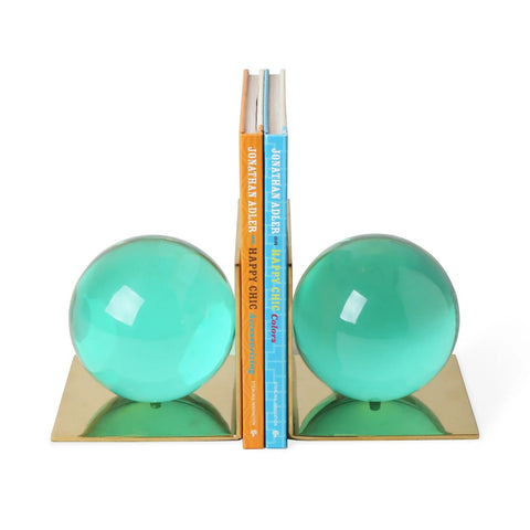 FERMALIBRI GLOBO BOOKEND SET ART. 29844 GREEN JONATHAN ADLER