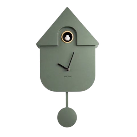 OROLOGIO WALL CLOCK MODERN CUCKOO KA5768GR JUNGLE GREEN KARLSSON