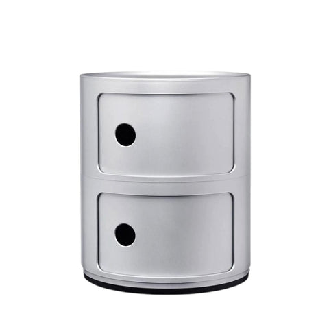 KARTELL MODULAR 2 DRAWERS SILVER