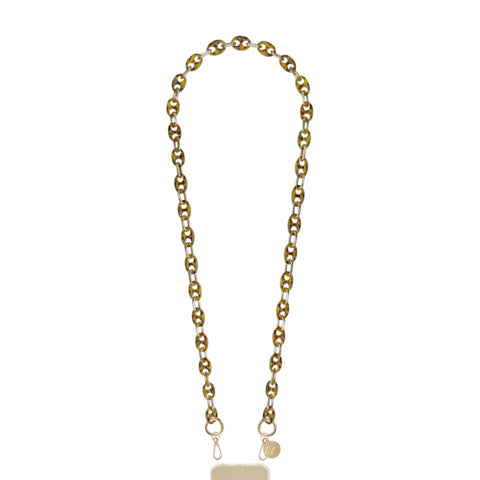 COLLANA PER TELEFONO BECKY ECAILLE MARRON RESINE LE324702 LACOQUEFRANCAISE