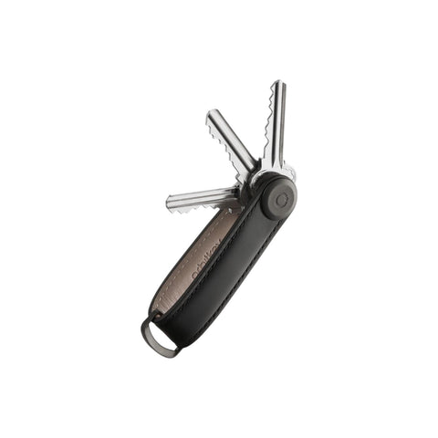 ORBITKEY 2.0 LEATHER BLACK/BLACK KEYRING ART LTHO-2-BKBKBK