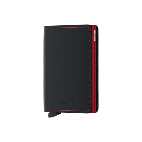 SLIM WALLET SECRID MATTE BLACK RED