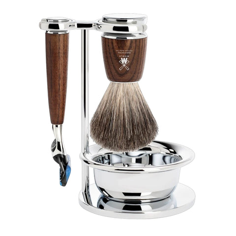 RASOIO SET 4 PZ RYTMO R. SICUR. + BACC M. LEGNO S 81 H 220 SF MUHLE
