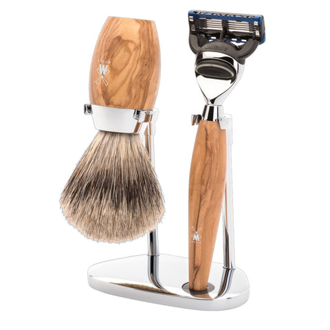 RASOIO SET 3 PZ KOSMO RAS FUS M OLIVO S 281 H 870 F MUHLE