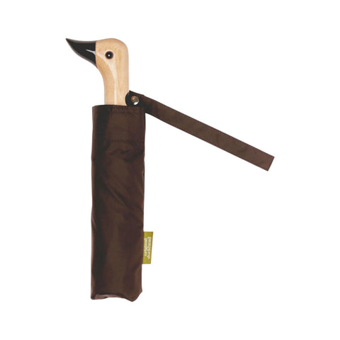 OMBRELLO BOWN BROWN COMPACT ORIGINAL DUCK HEAD