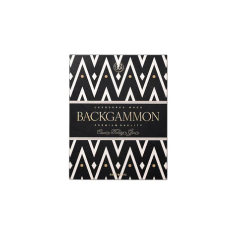 GIOCO LACQUERED BACKGAMMON PW00772 PRINTWORKS BLACK
