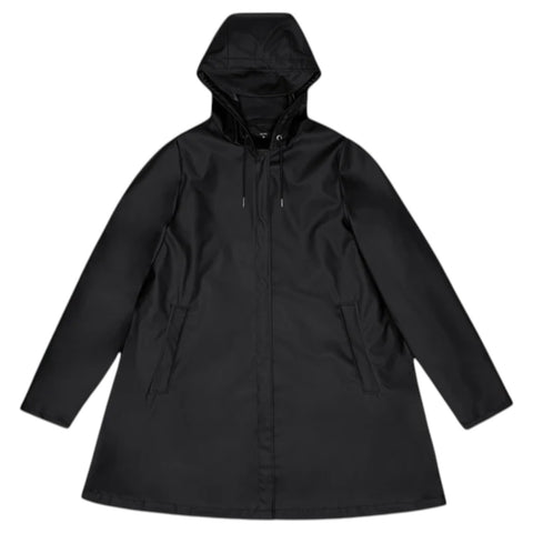 IMPERMEABILE A-LINE W JACKET S W3 18050 RAINS BLACK