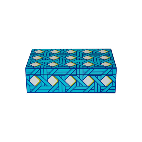 LACQUER BASKETWEAVE BOX - MEDIUM ART. 34056 JONATHAN ADLER