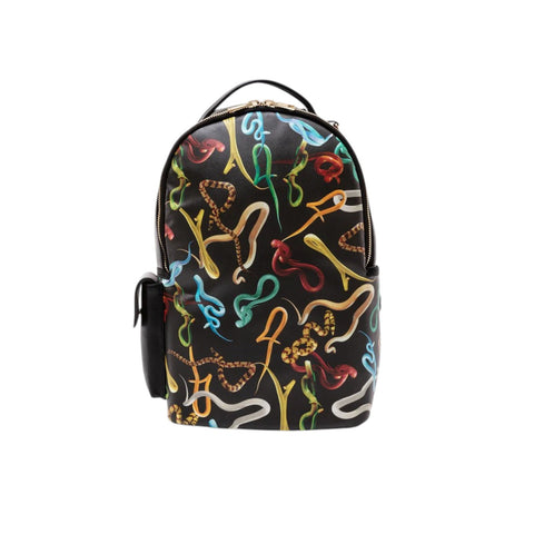 "SELETTI LEATHERETTE BACKPACK TOILETPAPER CM 33X18,5 SNAKE"