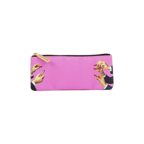 SELETTI PRINTED PU CASE TOILETPAPER CM.21X9 LIPSTICKS PINK