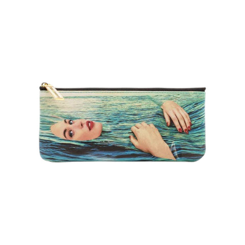"SELETTI PU TOILETPAPER CASE 21X9 SEA GIRL ART 02526"