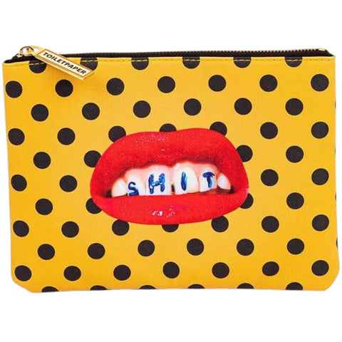 COSMETICS ENVELOPE IN PU PRINTED TOILETPAPER CM.21X15,5 SHIT SELETTI