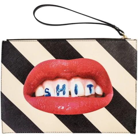 BORSA A MANO TOILETPAPERT CM28X20X2  STRIPES SHIT ART. 02585 SELETTI