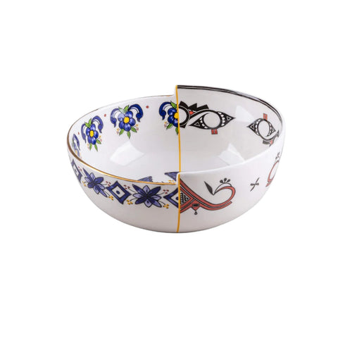 SELETTI HYBRID TIWANAKU PORCELAIN BOWL ART 09152