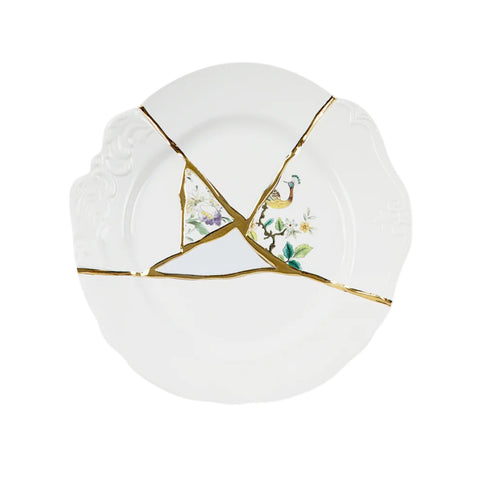 PORCELAIN FLAT PLATE SELETTI KINTSUGI N2 ART 09612