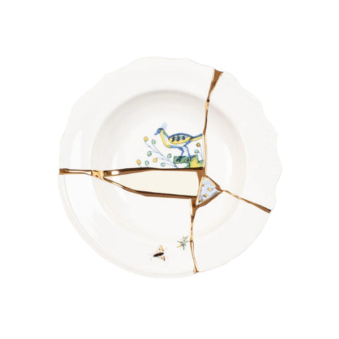 SELETTI KINTSUGI PORCELAIN SOUP PLATE ART 09621