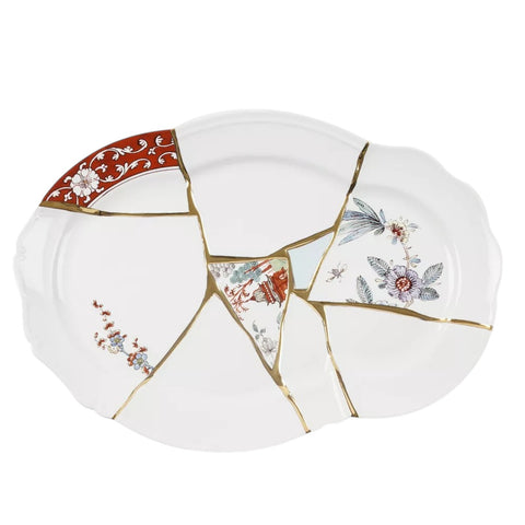 SELETTI TRAY IN KINTSUGI PORCELAIN ART 0655