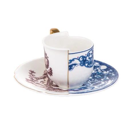 COFFEE CUP WITH SAUCER SELETTI HYBRID PORCELAIN ART 9741