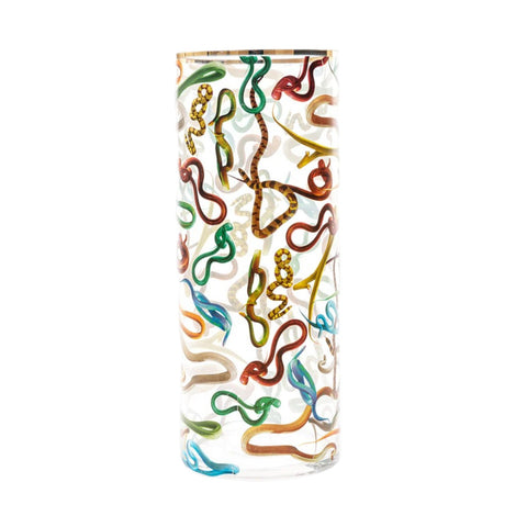 "SELETTI TOILETPAPER GLASS VASE DIAM. CM. 20 H.50 SNAKES ART. 14201"