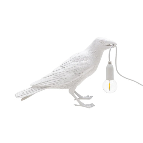 "BIRD SELETTI LAMP IN WHITE RESIN ART 14732"
