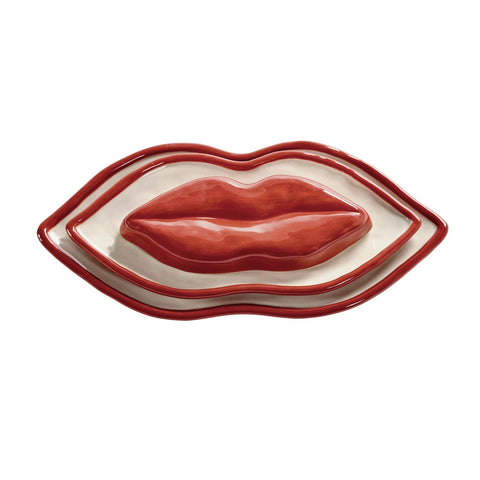 SET 3 LIPS SERVIZIO PIATTI B8924008-999 RED SERAX