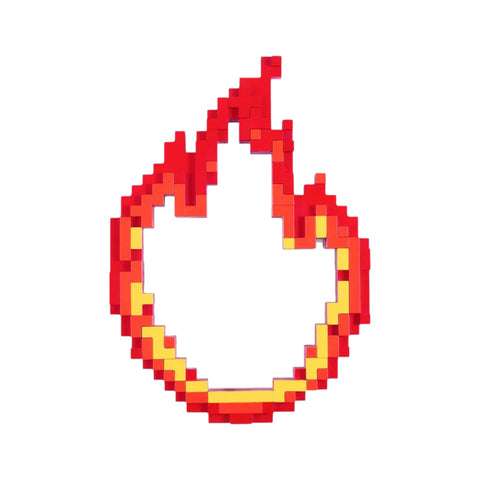 SPECCHIO PIXEL FLAME 17056 RED SELETTI