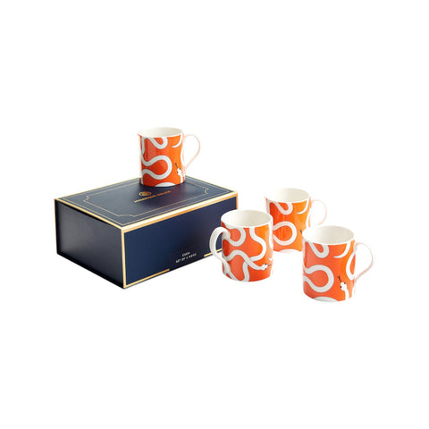 SET 4 TAZZE EDEN 33119 JONATHAN ADLER ORANGE