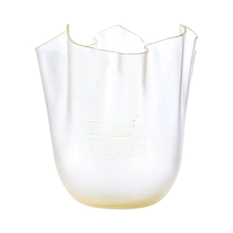 VASO FAZZOLETTO SABBIATO ORO  700.04 H 13 DIAM 13 CM VENINI