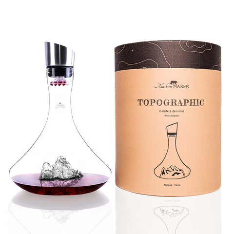 TOPOGRAPHIC DECANTER TOFANE ART. TOPO-C-TO ALASKAN MAKER
