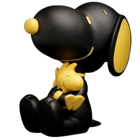 SNOOPY WOODSTOCK SNOO12-1206 12CM BLOGO DESIGN BLACK
