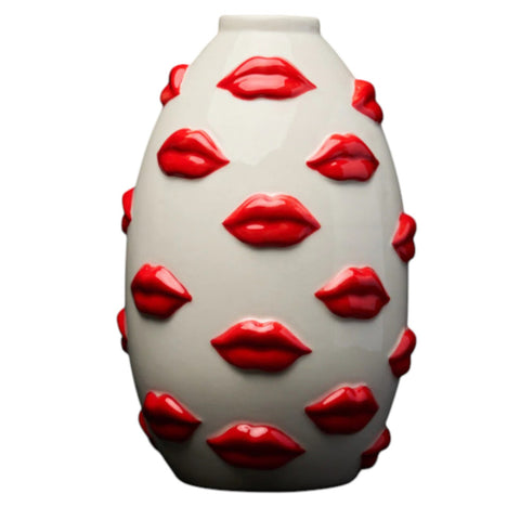 VASO MOUTH RED 22 CM ART. VASE22-1208 BLOGO DESIGN