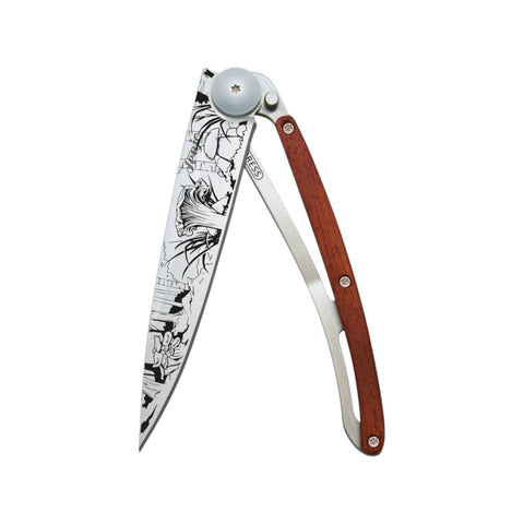 COLTELLINO TASCABILE TITANIUM CORAL WOOD MUSHROOM ART. 1CB000088