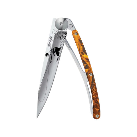 COLTELLINO TASCABILE MIRROR ORANGE CAMO FLY FISHING 1AM000013 DEEJO
