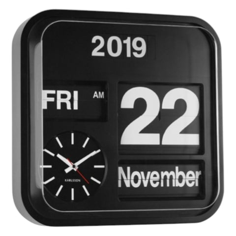 OROLOGIO WALL CLOCK BIG FLIP ART KA4200 KARLSSON BLACK