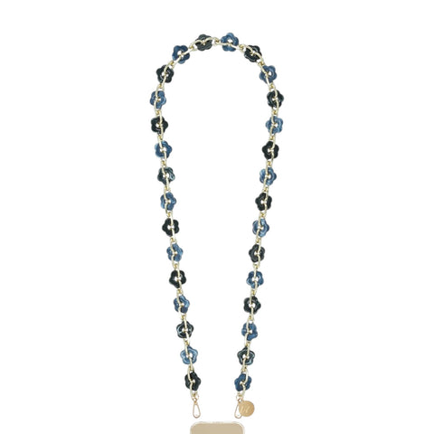 COLLANA PER TELEFONO CASSY FLEURS BLEUES RESINE LE317534 LACOQUEFRANCAISE