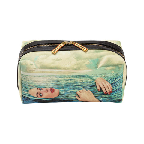 "SELETTI BEAUTY CASE IN PU TOILETPAPER 25,5X12,5X12 SEA GIRL ART 02595"