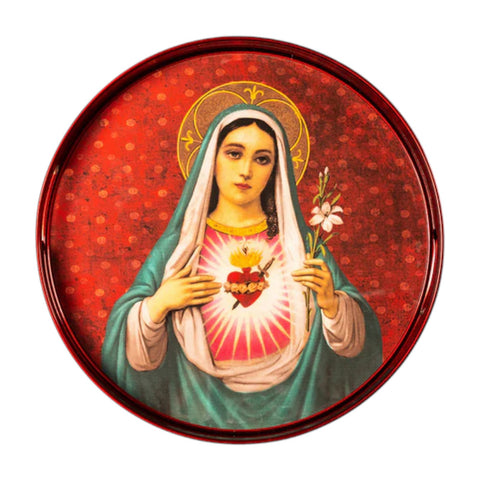 VASSOIO VIRGIN RED PLATEAU LAQUE' ROND 35 CM BLUE SHAKER