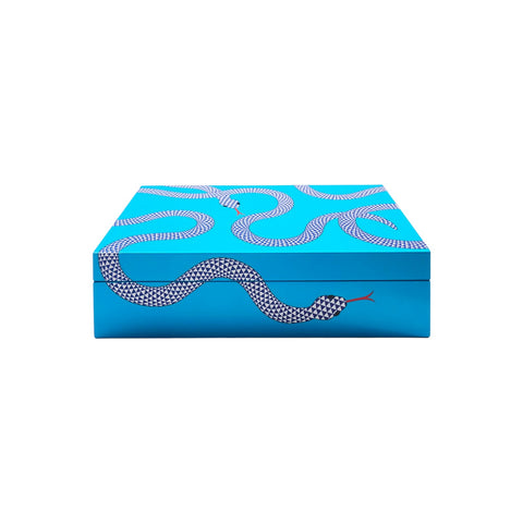 SCATOLA EDEN LACQUER SMALL 34765 JONATHAN ADLER BLUE