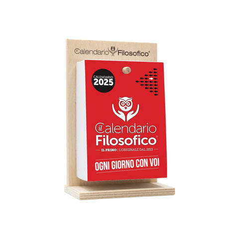CALENDARIO FILOSOFICO 10X14 CON SUPPORTO IN LEGNO INTEMPO