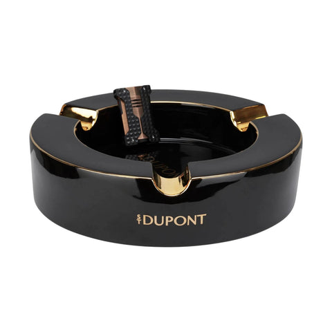 POSACENERE XL ASHTRAY BLACK & SILVER 006727 S.T. DUPONT