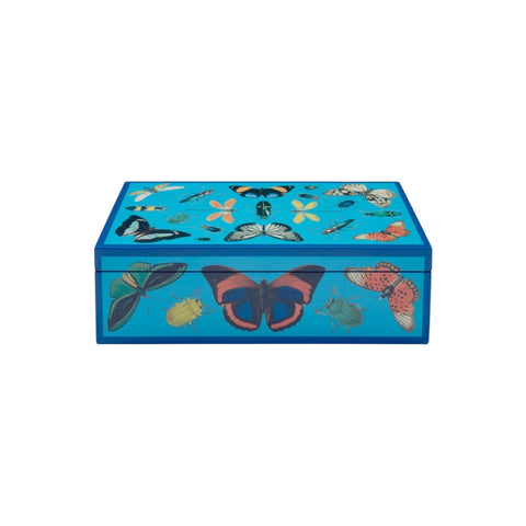 SCATOLA LACQUER BOTANIST SMALL 32611 JONATHAN ADLER BLUE