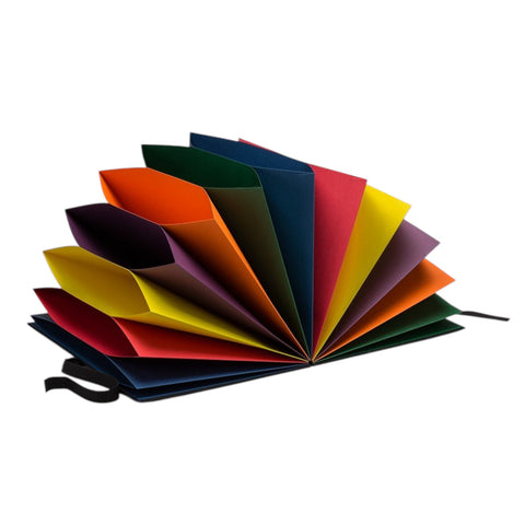 BLACK MULTICOLOR FABRIANO FOLDER