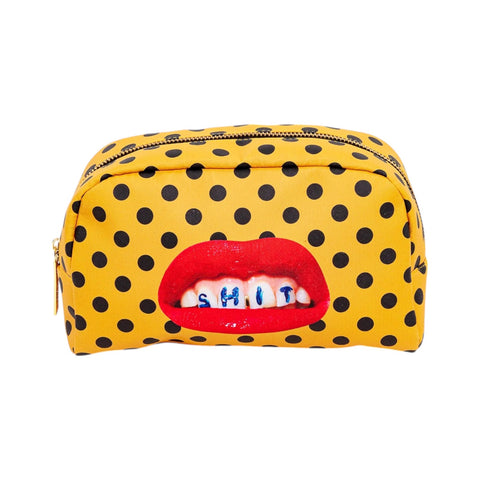 BEAUTY CASE PRINTED IN PU TOILETPAPER CM.23X8XH13 SHIT SELETTI